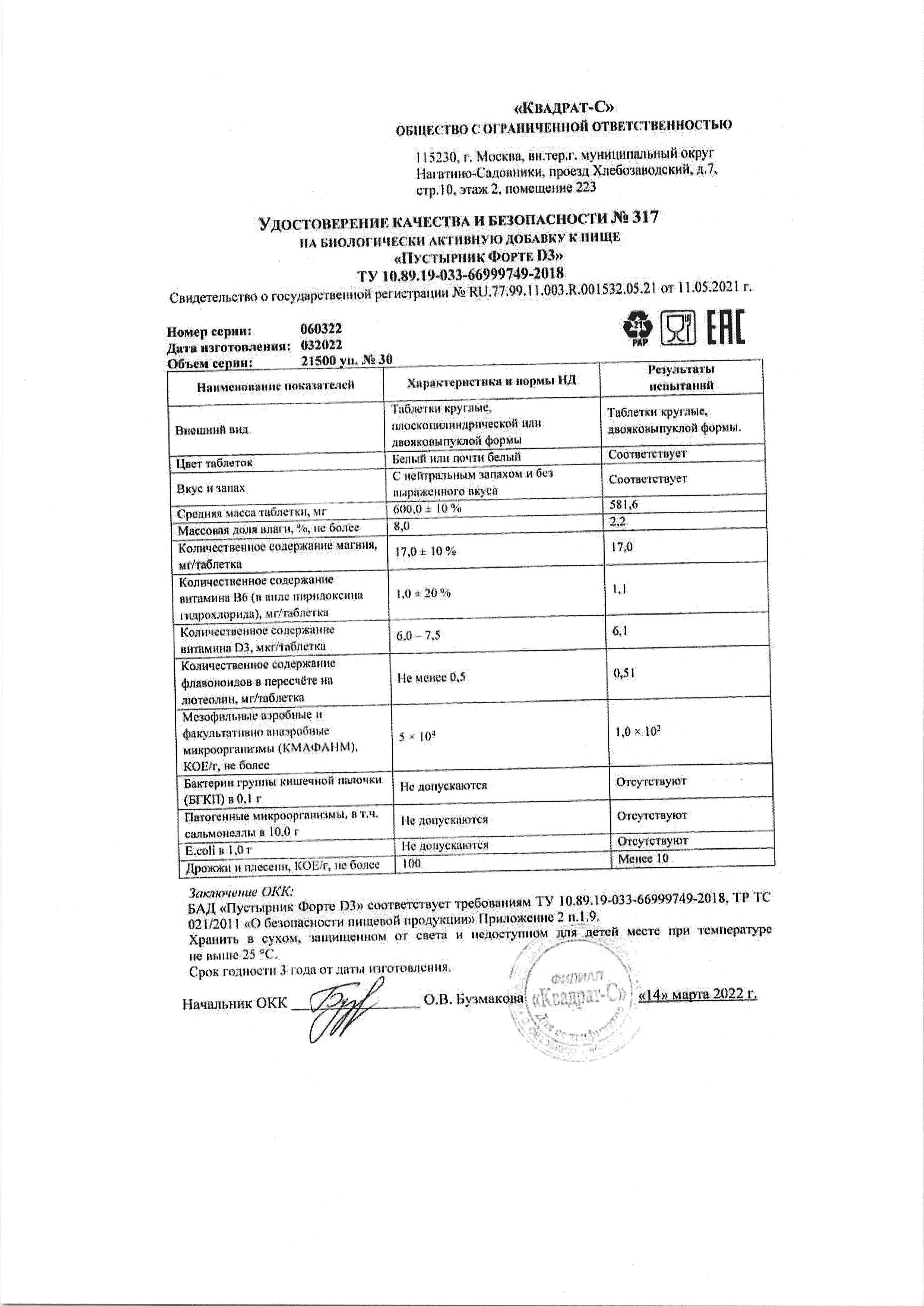 Паспорт №032022